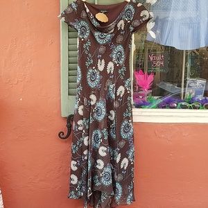 Short sleeve drop waist dress